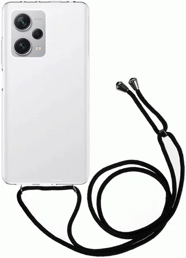 Xiaomi Redmi Note 12 Pro Plus Hoesje met Koord TPU Transparant afbeelding 1