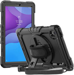 Lenovo Tab M10 HD Gen 2 Hoes met Screen Protector en Handriem Zwart afbeelding