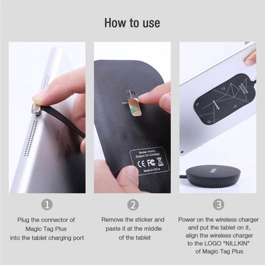 Nillkin Lightning Wireless Charging Receiver 17CM Zwart afbeelding 11