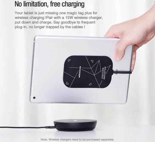 Nillkin Lightning Wireless Charging Receiver 14.5CM Zwart afbeelding 5