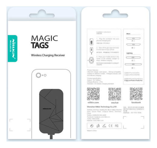Nillkin Lightning Wireless Charging Receiver voor iPhone Zwart afbeelding 8