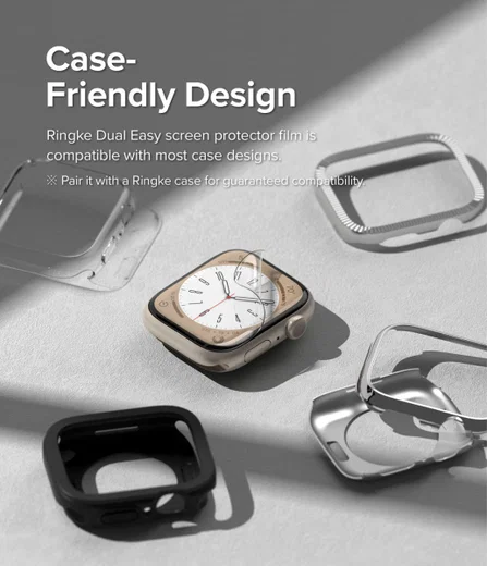 Ringke - Apple Watch 8/7 (41MM) / 4/5/6/SE (40MM) Screen Protector (3-Pack) afbeelding 8