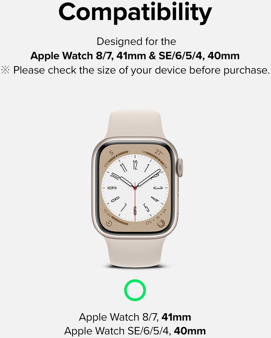 Ringke - Apple Watch 8/7 (41MM) / 4/5/6/SE (40MM) Screen Protector (3-Pack) afbeelding 9