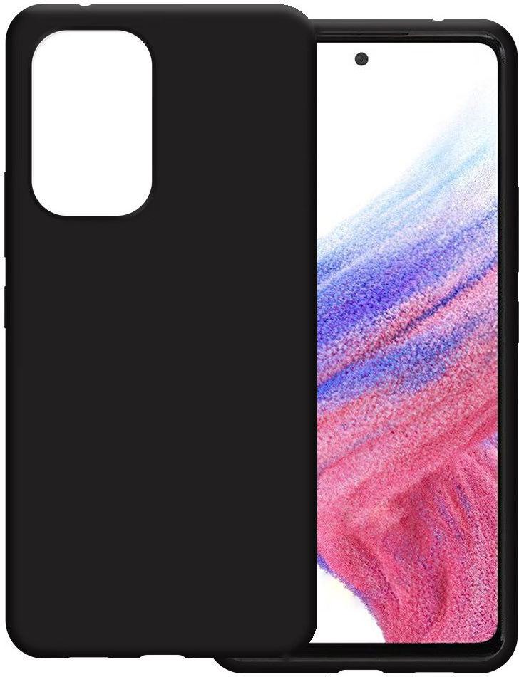 Samsung Galaxy A53 Hoesje Dun TPU Matte Back Cover Zwart afbeelding 1