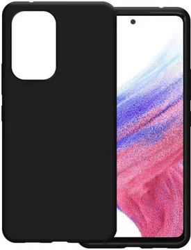 Samsung Galaxy A53 Hoesje Dun TPU Matte Back Cover Zwart