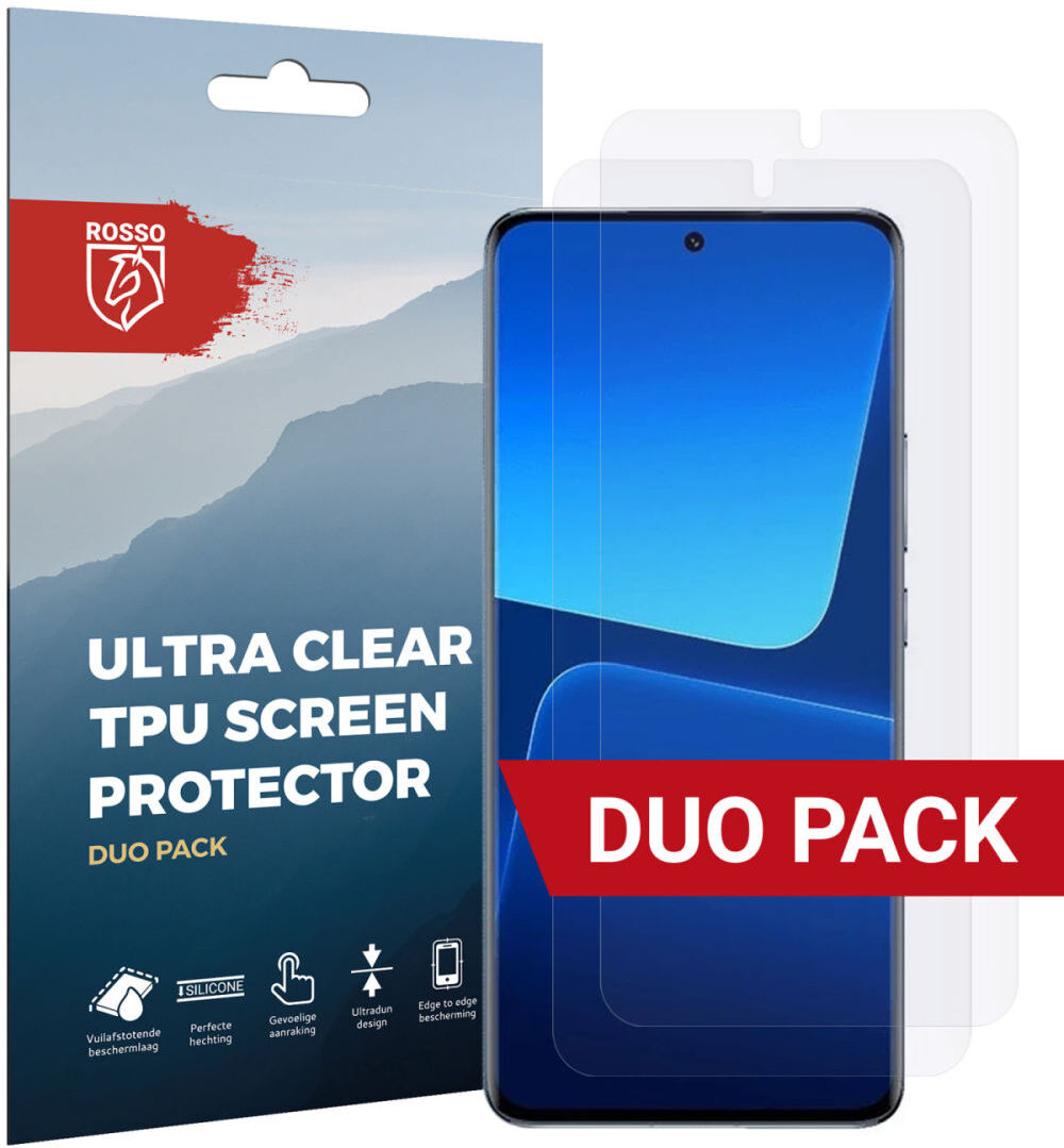Rosso Xiaomi 13 Pro Ultra Clear Screen Protector Duo Pack afbeelding 1