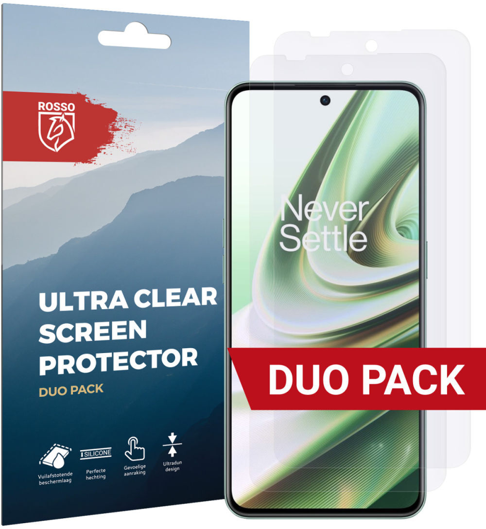 Rosso OnePlus Nord CE 3 Screen Protector Ultra Clear Duo Pack afbeelding 1