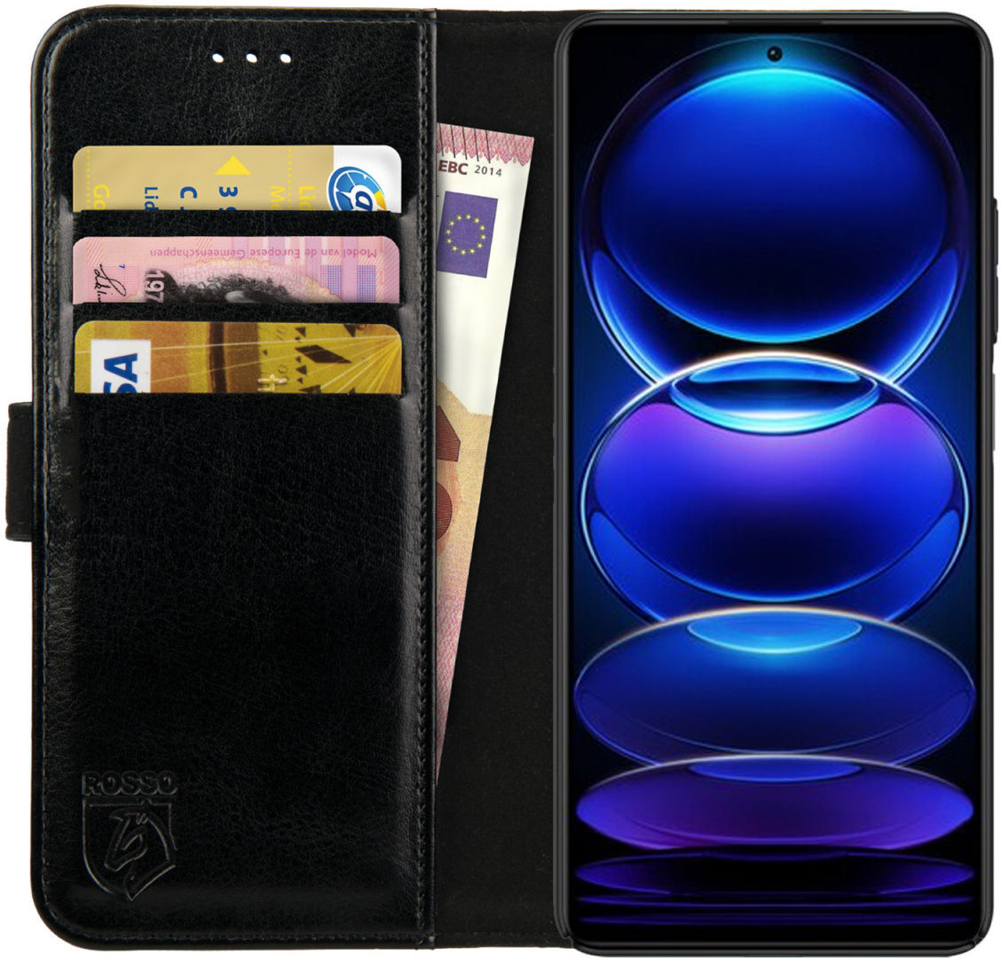 Rosso Element Xiaomi Redmi Note 12 Pro 5G Hoesje Wallet Zwart afbeelding 1