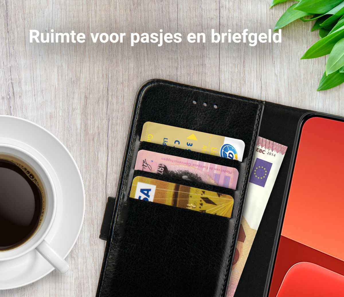 Rosso Element Xiaomi 13 Hoesje Book Cover Wallet Zwart afbeelding 5