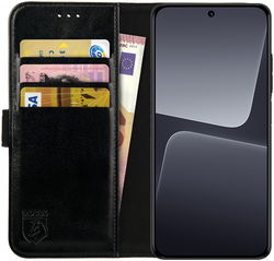 Rosso Element Xiaomi 13 Pro Hoesje Book Cover Wallet Zwart afbeelding