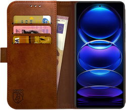 Rosso Element Xiaomi Redmi Note 12 Pro 5G Hoesje Wallet Bruin afbeelding