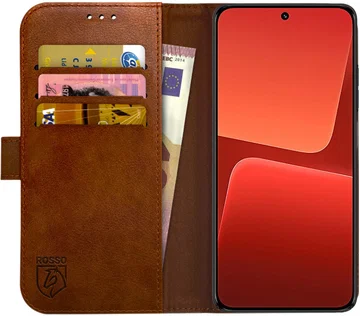 Rosso Element Xiaomi 13 Hoesje Book Cover Wallet Bruin