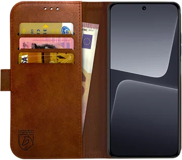 Rosso Element Xiaomi 13 Pro Hoesje Book Cover Wallet Bruin