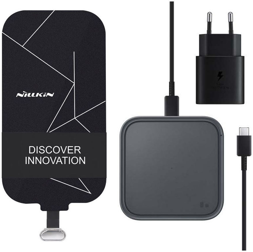 Nillkin Wireless Charging Receiver + Samsung 15W Draadloze Oplader Set afbeelding 1