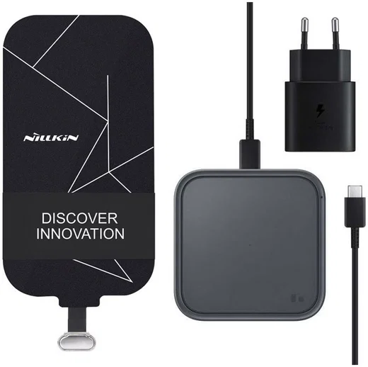 Nillkin Wireless Charging Receiver + Samsung 15W Draadloze Oplader Set afbeelding 1