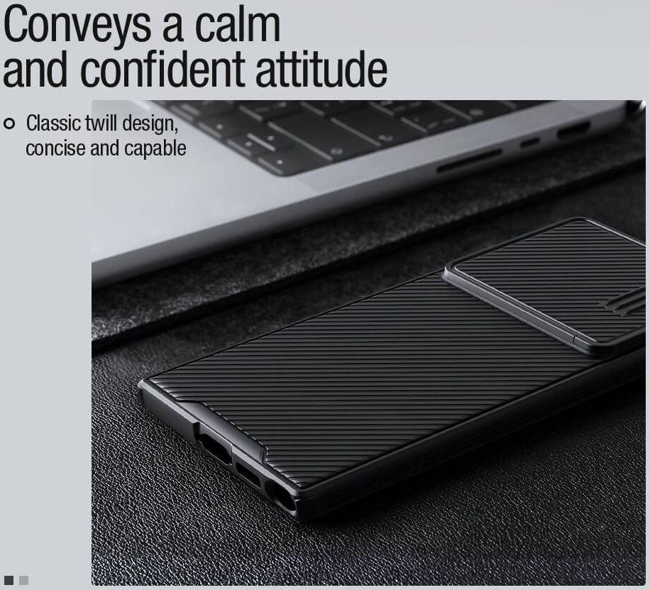 Nillkin CamShield S Samsung Galaxy S23 Ultra Hoesje met Slider Zwart afbeelding 3
