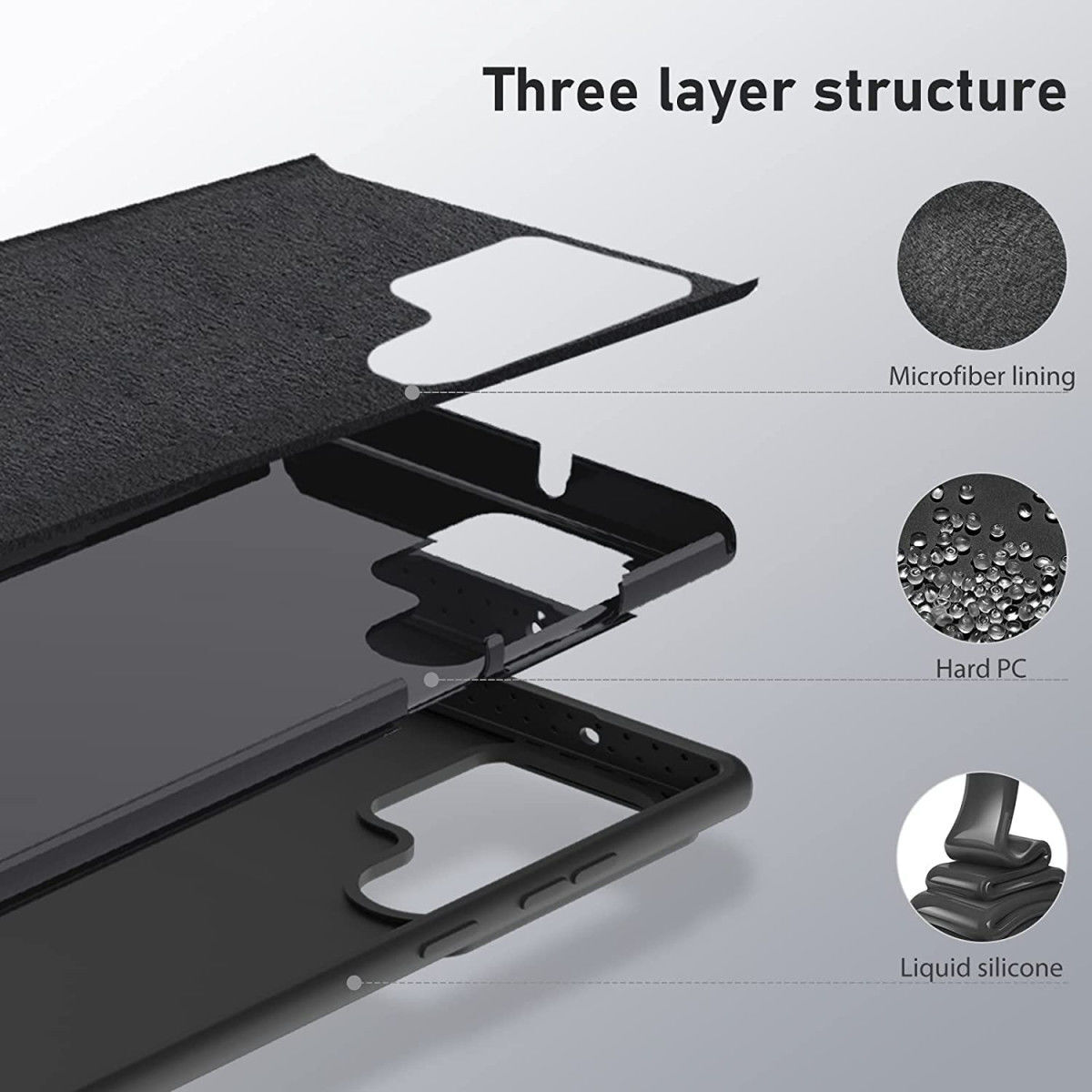 Nillkin Samsung Galaxy S23 Ultra Hoesje Siliconen Camera Slider Zwart afbeelding 9