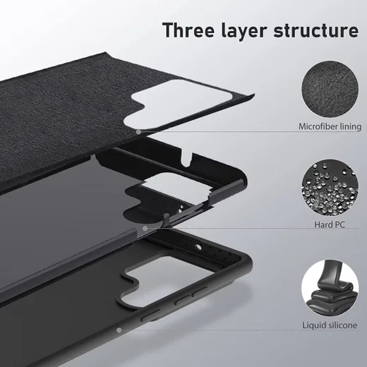 Nillkin Samsung Galaxy S23 Ultra Hoesje Siliconen Camera Slider Zwart afbeelding 9