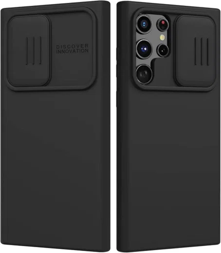 Nillkin Samsung Galaxy S23 Ultra Hoesje Siliconen Camera Slider Zwart afbeelding 2