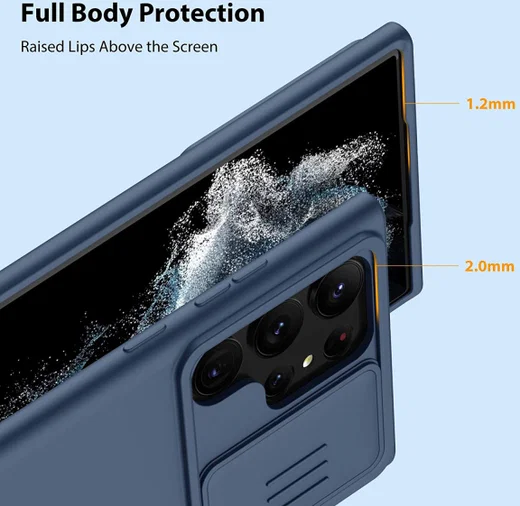 Nillkin Samsung Galaxy S23 Ultra Hoesje Siliconen Camera Slider Grijs afbeelding 7