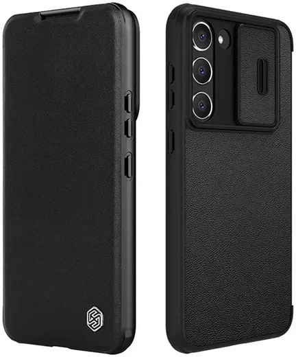 Nillkin Qin Pro Leather Samsung Galaxy S23 Plus Hoesje Slider Zwart afbeelding 2