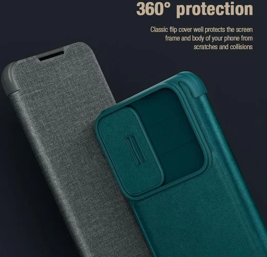 Nillkin Qin Pro Leather Samsung Galaxy S23 Plus Hoesje Slider Zwart afbeelding 5