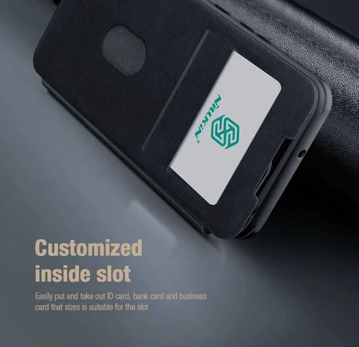 Nillkin Qin Pro Leather Samsung Galaxy S23 Plus Hoesje Slider Zwart afbeelding 6