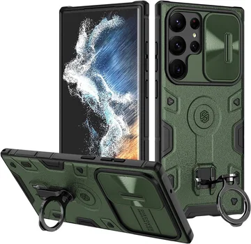 Nillkin CamShield Armor Samsung Galaxy S23 Ultra Hoesje Slider Groen