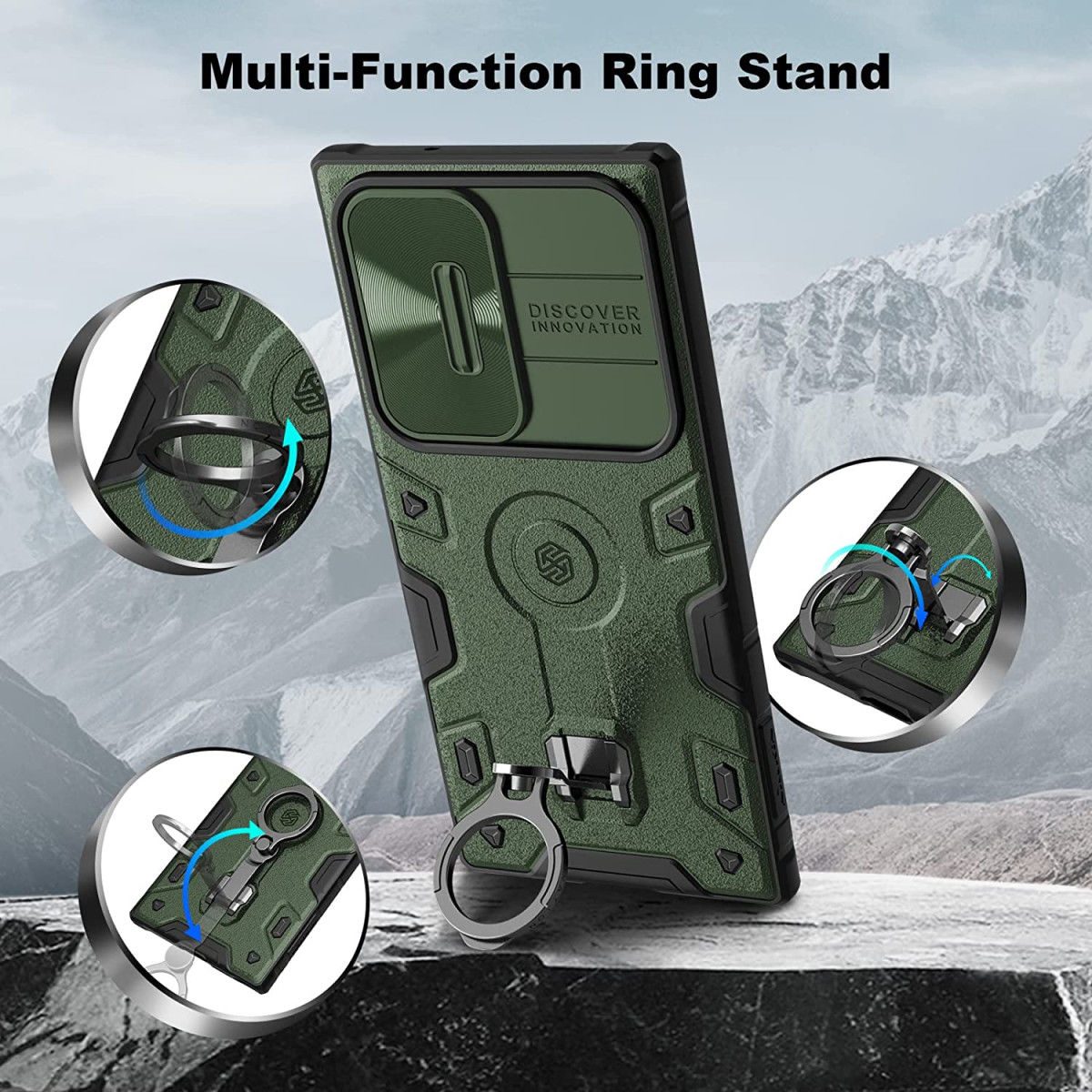 Nillkin CamShield Armor Samsung Galaxy S23 Ultra Hoesje Slider Groen afbeelding 7