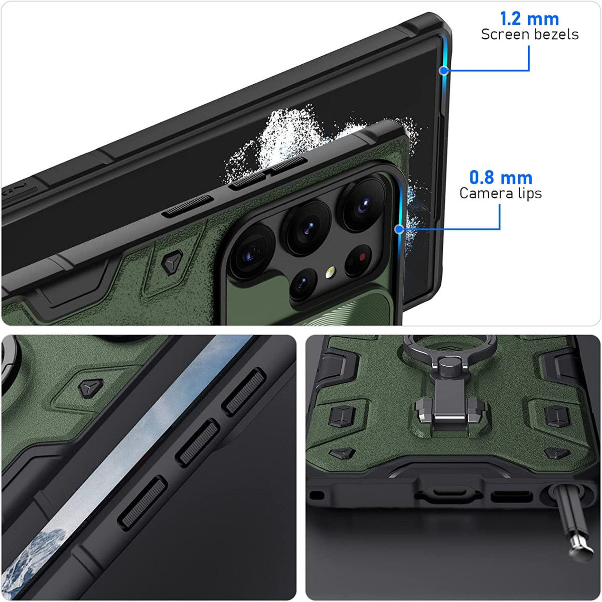 Nillkin CamShield Armor Samsung Galaxy S23 Ultra Hoesje Slider Groen afbeelding 8