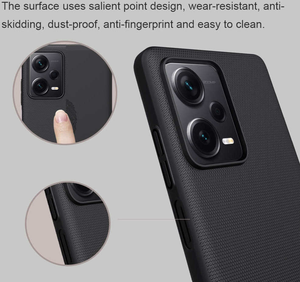 Nillkin Frosted Shield Xiaomi Redmi Note 12 Pro Plus Hoesje Zwart afbeelding 4