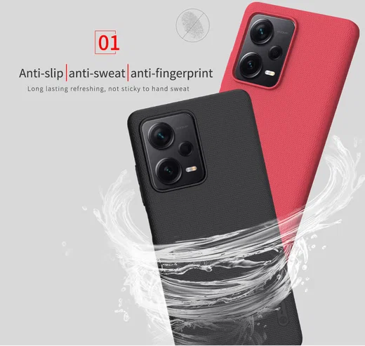 Nillkin Frosted Shield Xiaomi Redmi Note 12 Pro Plus Hoesje Rood afbeelding 5