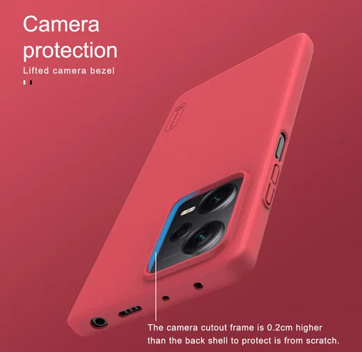 Nillkin Frosted Shield Xiaomi Redmi Note 12 Pro Plus Hoesje Rood afbeelding 7