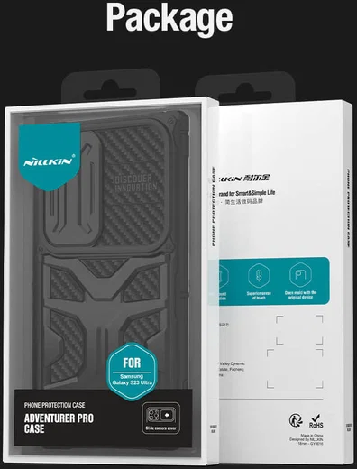Nillkin Adventurer Samsung Galaxy S23 Ultra Hoesje Back Cover Zwart afbeelding 16