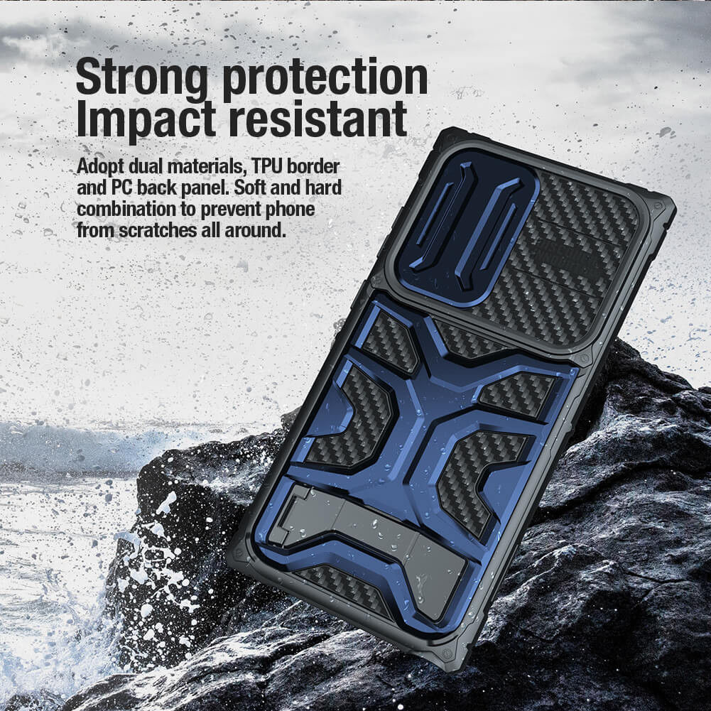 Nillkin Adventurer Samsung Galaxy S23 Ultra Hoesje Back Cover Zwart afbeelding 3