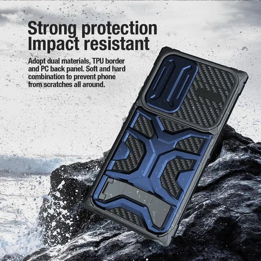 Nillkin Adventurer Samsung Galaxy S23 Ultra Hoesje Back Cover Zwart afbeelding 3
