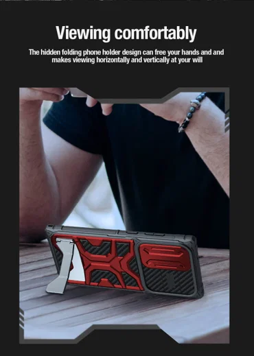 Nillkin Adventurer Samsung Galaxy S23 Ultra Hoesje Back Cover Rood afbeelding 4
