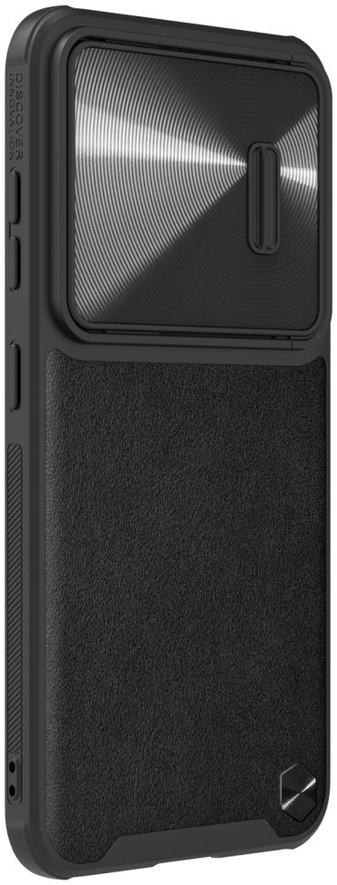 Nillkin Leather Samsung Galaxy S23 Hoesje met Camera Slider Zwart afbeelding 2