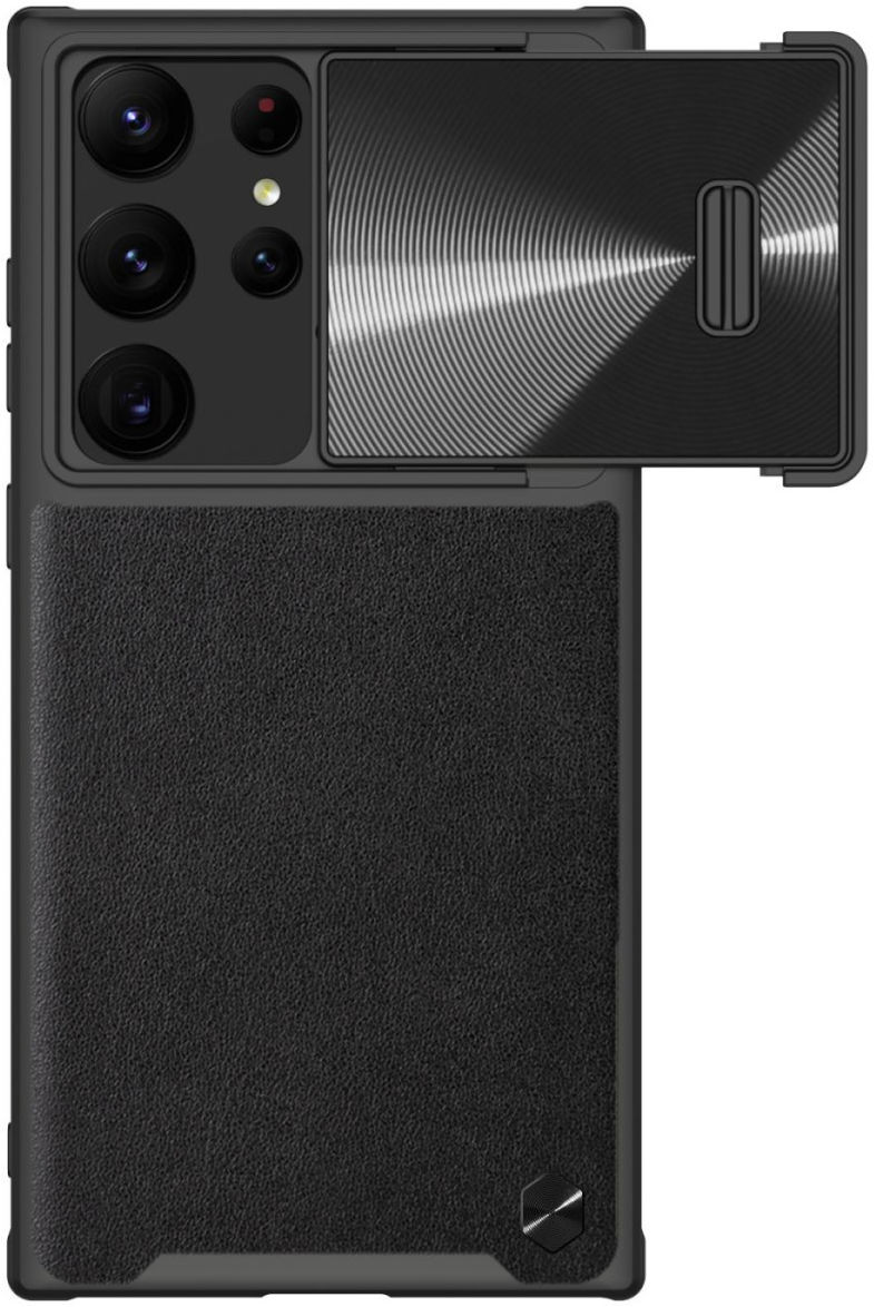 Nillkin Leather S Samsung Galaxy S23 Ultra Hoesje Camera Slider Zwart afbeelding 1