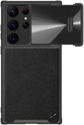 Nillkin Leather S Samsung Galaxy S23 Ultra Hoesje Camera Slider Zwart afbeelding