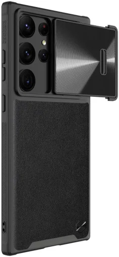 Nillkin Leather S Samsung Galaxy S23 Ultra Hoesje Camera Slider Zwart afbeelding 2