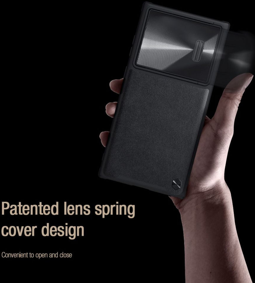 Nillkin Leather S Samsung Galaxy S23 Ultra Hoesje Camera Slider Zwart afbeelding 3