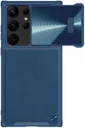 Nillkin Leather S Samsung Galaxy S23 Ultra Hoesje Camera Slider Blauw