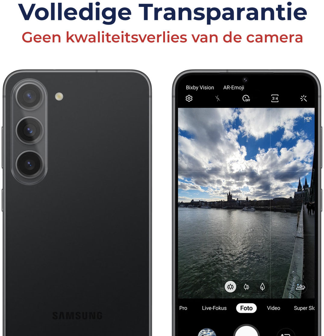 Rosso Samsung Galaxy S23 / S23 Plus Camera Lens Protector Transparant afbeelding 4