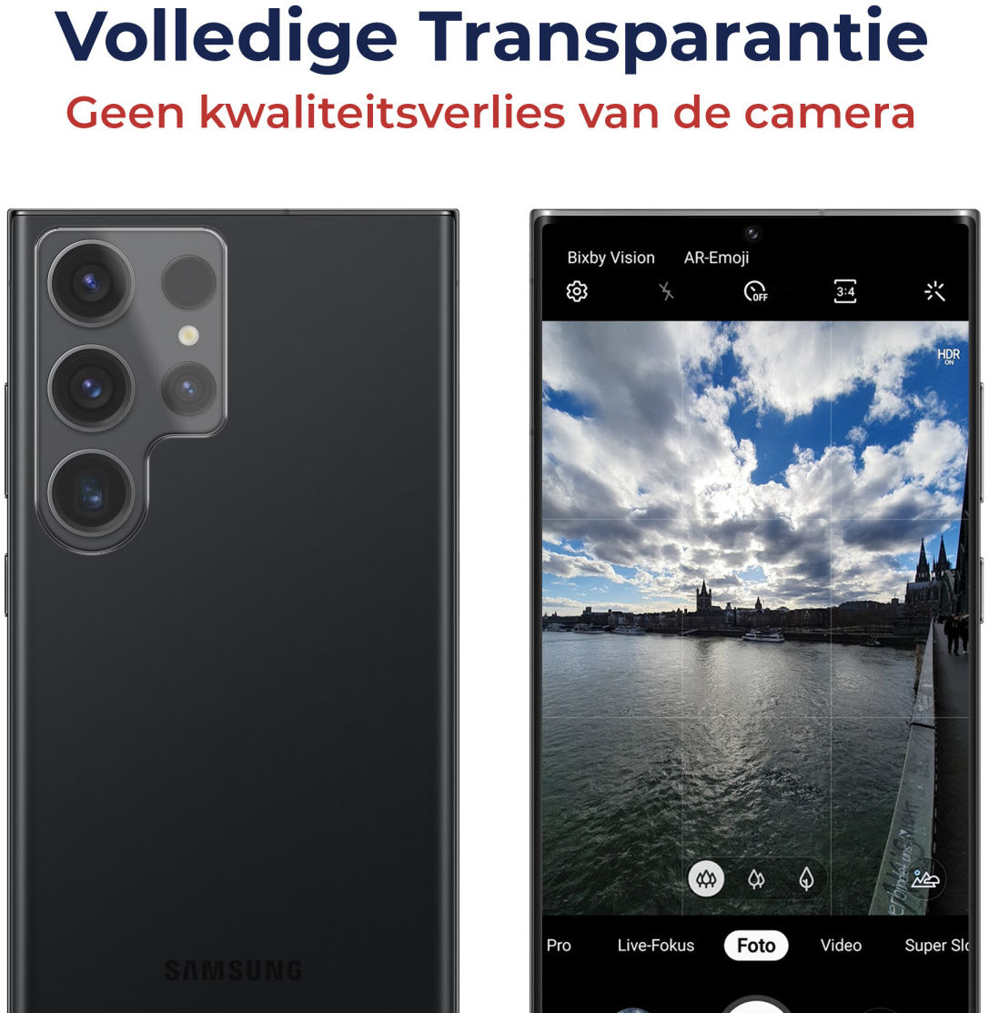Rosso Samsung Galaxy S23 Ultra Camera Lens Protector Transparant afbeelding 4