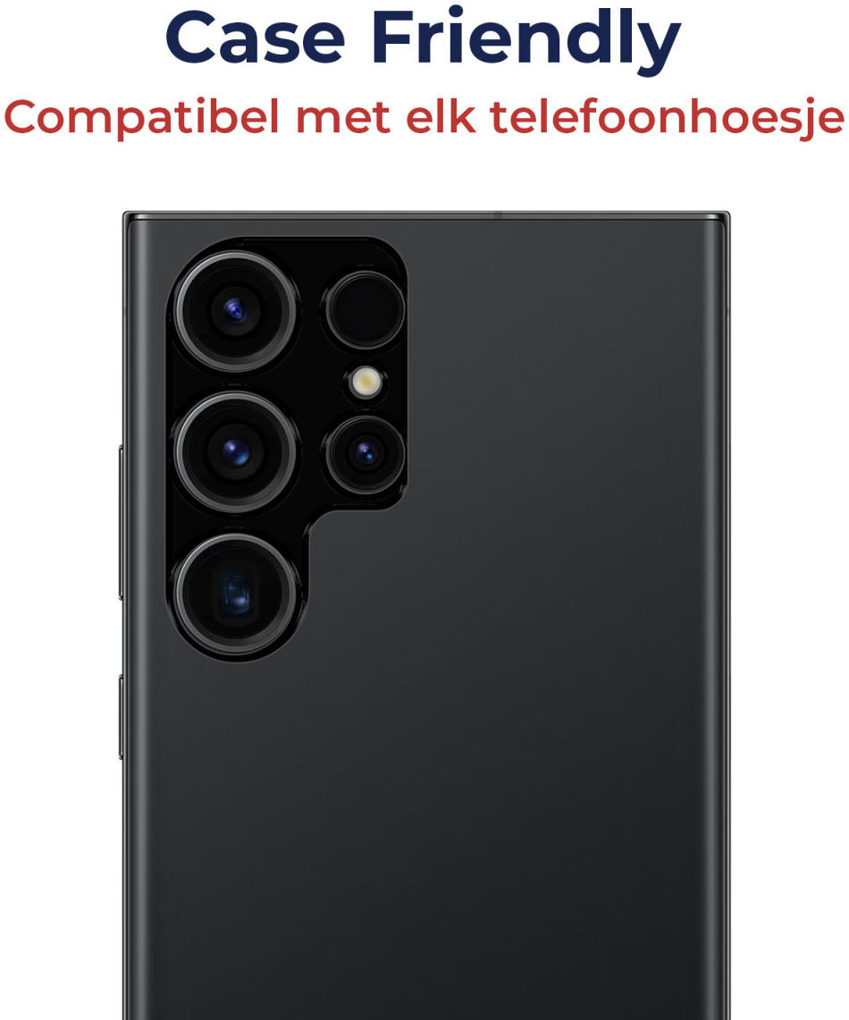 Rosso Samsung Galaxy S23 Ultra Camera Lens Protector Zwart afbeelding 2