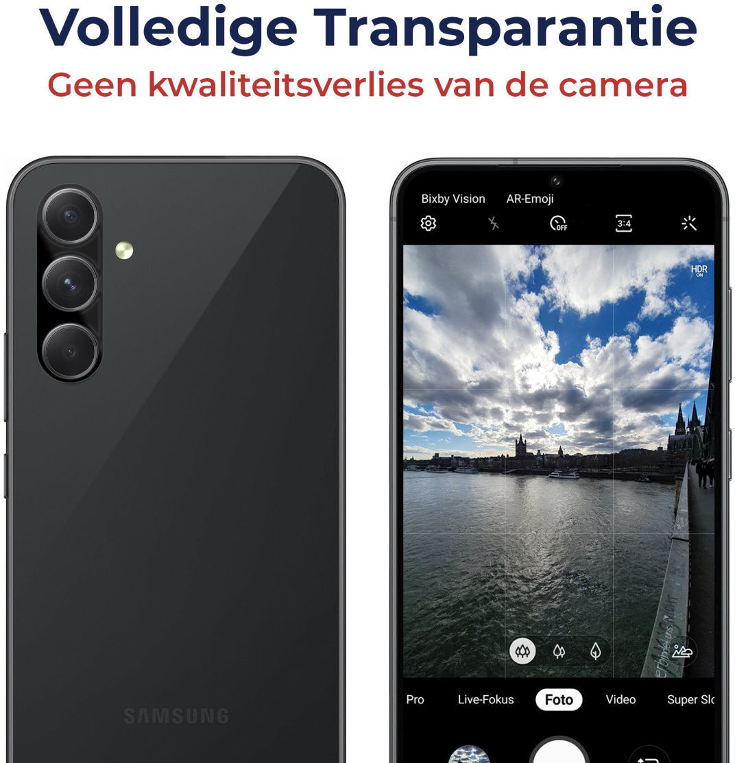 Rosso Samsung Galaxy A54 Camera Lens Protector Zwart afbeelding 5