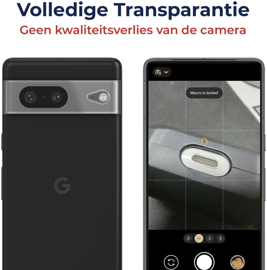 Rosso Google Pixel 7 Camera Lens Protector Transparant afbeelding 2