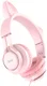 Hoco Kinder Koptelefoon Kattenoortjes met Ingebouwde Microfoon Roze afbeelding 3