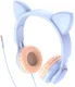 Hoco Kinder Koptelefoon Kattenoortjes met Ingebouwde Microfoon Paars afbeelding 2